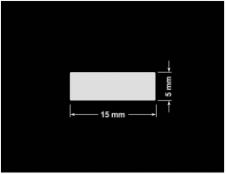 PLOMBA KRUCHA BIAŁA POŁYSK STABILNY PODKŁAD D-2829 prostokąt 15x5mm