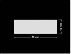 PLOMBA KRUCHA BIAŁA POŁYSK STABILNY PODKŁAD D-2829 prostokąt 30x10mm