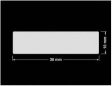 PLOMBA KRUCHA BIAŁA POŁYSK STABILNY PODKŁAD D-2829 prostokąt 38x10mm