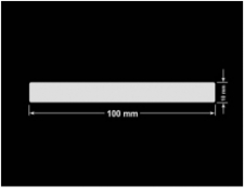 PLOMBA KRUCHA BIAŁA POŁYSK STABILNY PODKŁAD D-2829 prostokąt 100x10mm