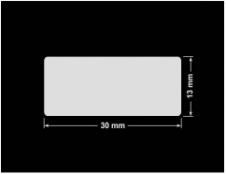 PLOMBA KRUCHA BIAŁA POŁYSK STABILNY PODKŁAD D-2829 prostokąt 30x13mm