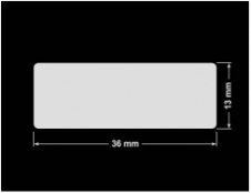 PLOMBA KRUCHA BIAŁA POŁYSK STABILNY PODKŁAD D-2829 prostokąt 36x13mm