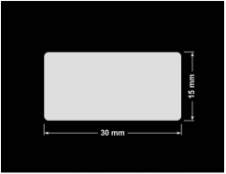PLOMBA KRUCHA BIAŁA POŁYSK STABILNY PODKŁAD D-2829 prostokąt 30x15mm